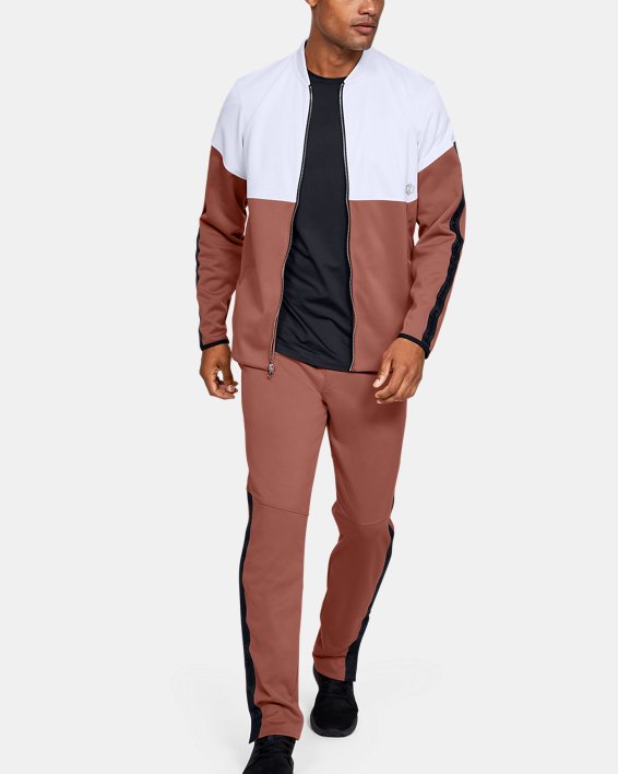Men's UA RUSH™ Knit Warm-Up Jacket, White, pdpMainDesktop image number 3